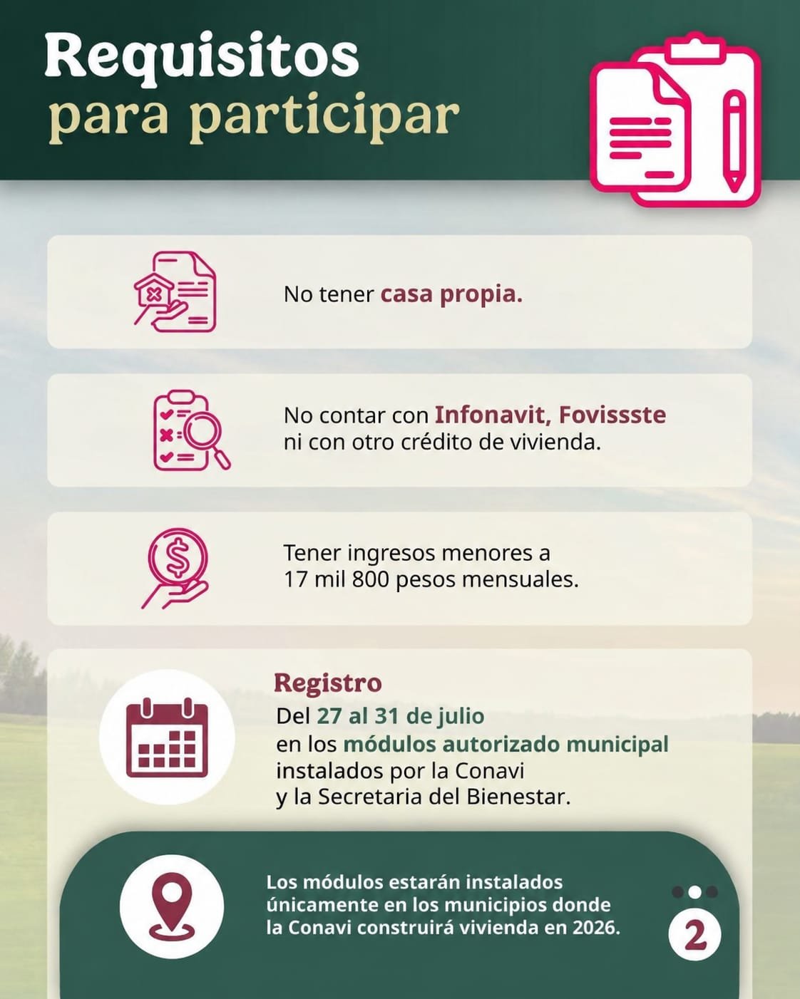Programa Vivienda para el Bienestar